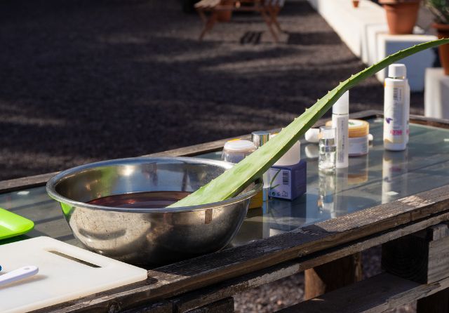 gel chaud à l'aloe vera